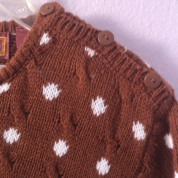 WORTHINGTON Vintage White Polka Dot Ramie Cotton Knit Shirt Short Sleeve Sweater - Picture 7 of 13